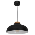 Zwarte Hanglamp aan een koord BURGOS 1x E27 / 60W / 230V