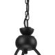 Zwarte Hanglamp aan ketting RETRO II 3x E27 / 60W / 230V