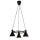 Zwarte Hanglamp aan koord MORE 3x E27 / 40W / 230V