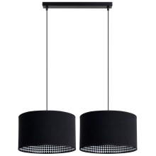 Zwarte hanglamp LORI 2 × E27 / 60W / 230V