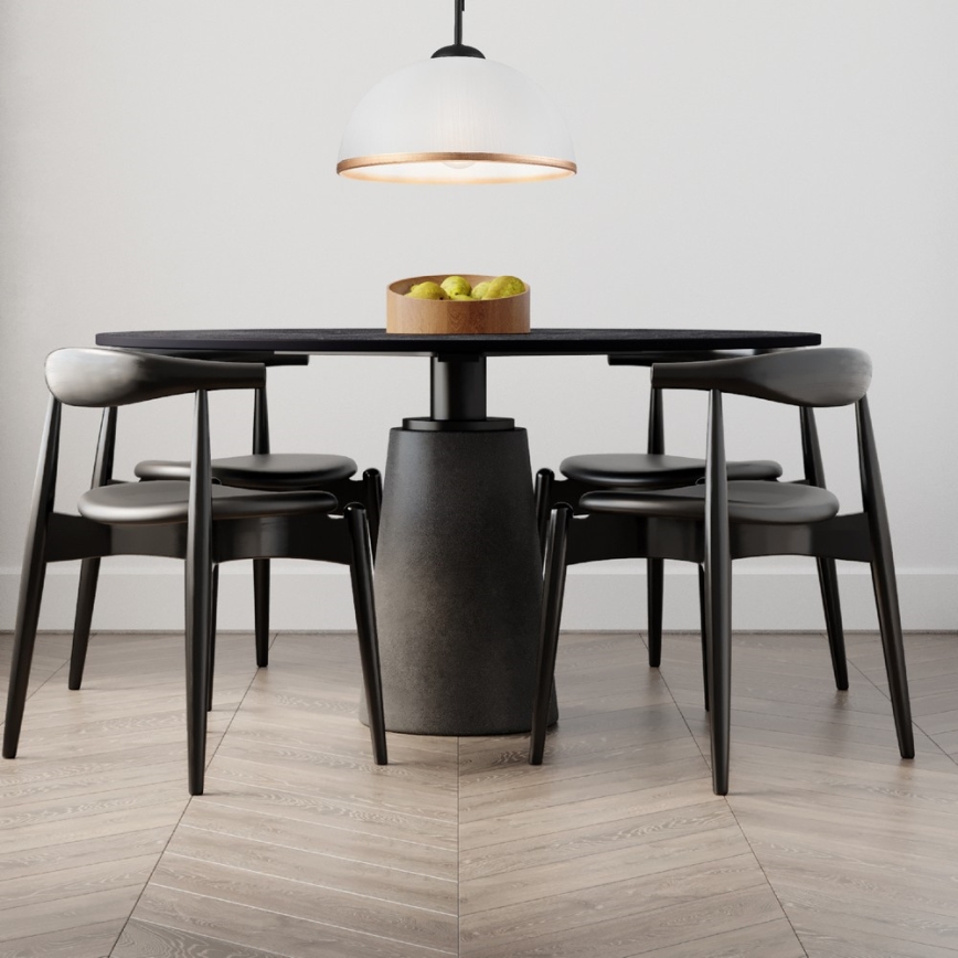 Zwarte Hanglamp met vaste hanger RETRO 1x E27 / 60W / 230V