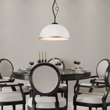 Zwarte Hanglamp met vaste hanger RETRO 1x E27 / 60W / 230V