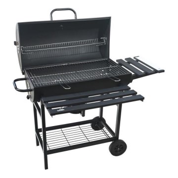 Zwarte houtskoolbarbecue