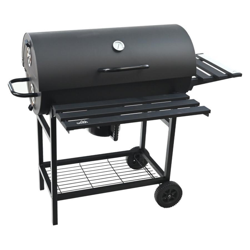 Zwarte houtskoolbarbecue