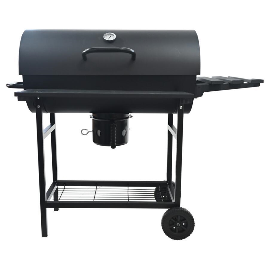 Zwarte houtskoolbarbecue