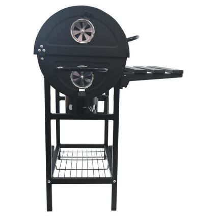 Zwarte houtskoolbarbecue