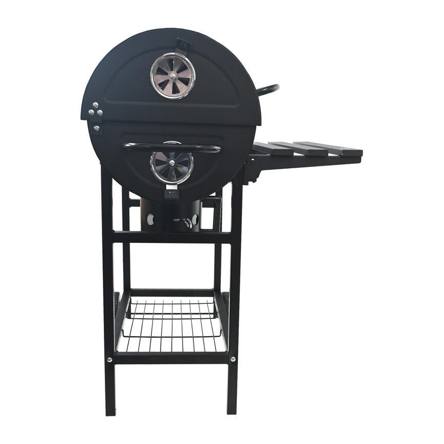 Zwarte houtskoolbarbecue