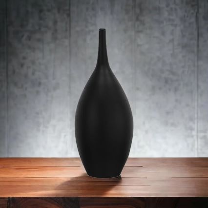 Zwarte keramische vaas 47 cm