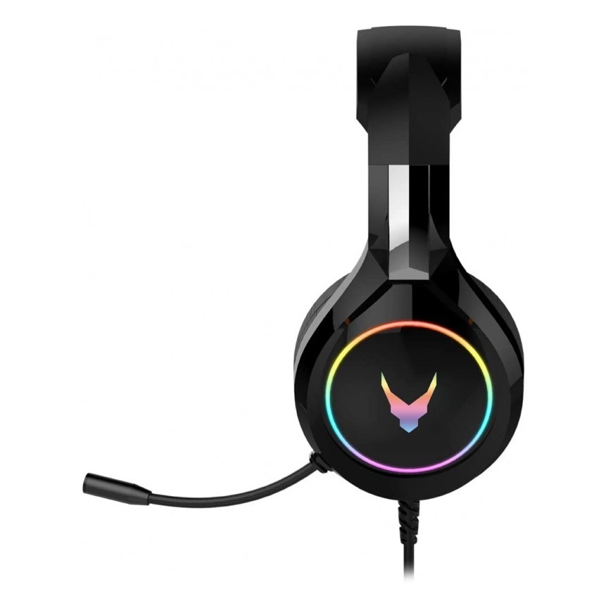 Zwarte Koptelefoon met microfoon VARR GAMING RGB USB