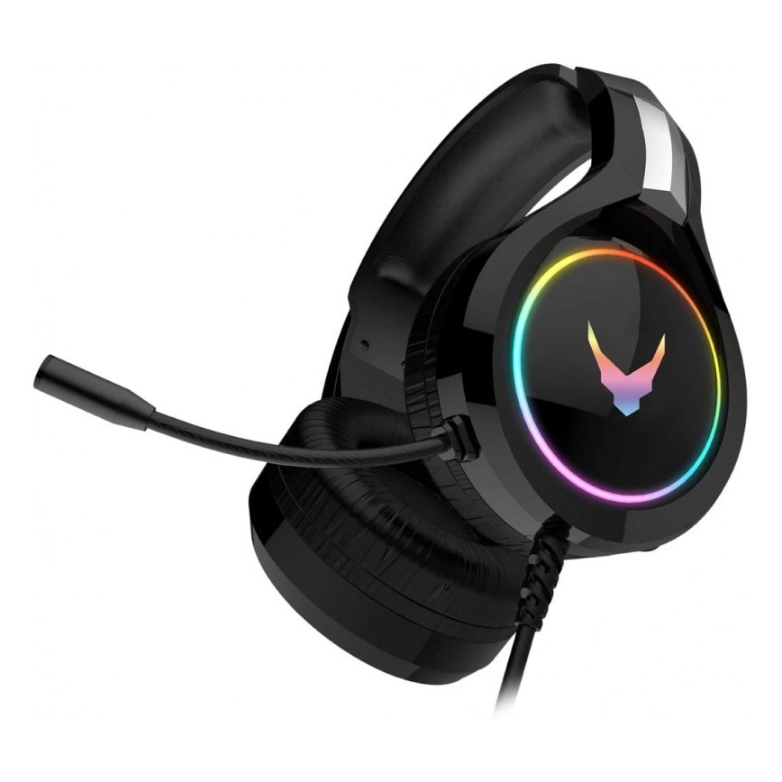 Zwarte Koptelefoon met microfoon VARR GAMING RGB USB