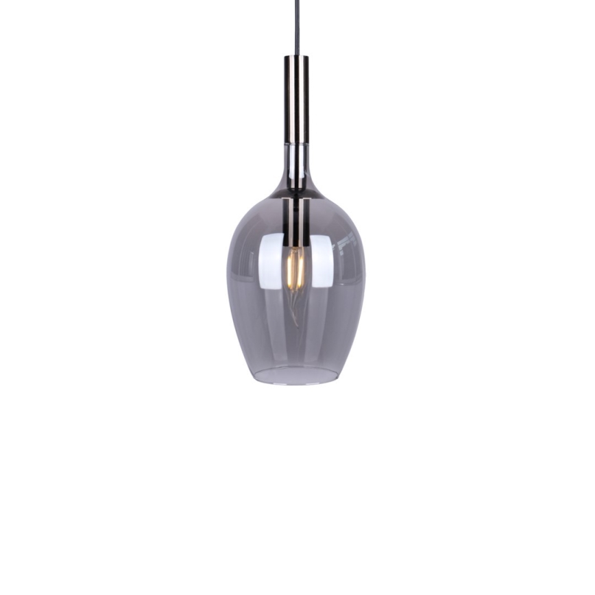 Zwarte Kroonluchter aan koord TANGO 1x E14 / 40W / 230V