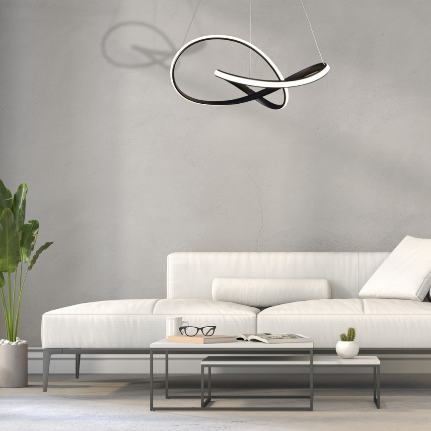 Zwarte LED Hanglamp aan een koord CAPPIO LED / 36W / 230V