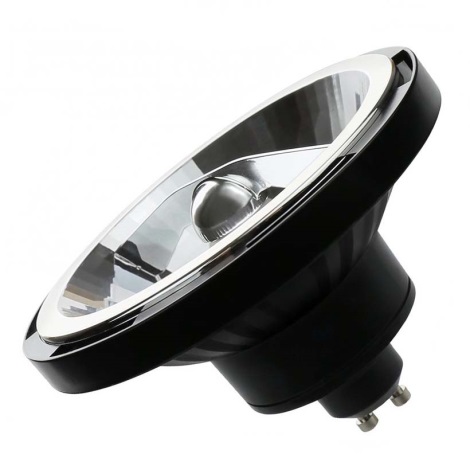 Zwarte LED Lamp AR111 GU10 / 12W / 230V 3000K 20°