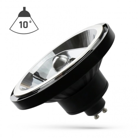 Zwarte LED Lamp AR111 GU10 / 15W / 230V 4000K 10°