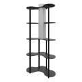 Zwarte staande lamp met planken NOTO 1xE27/40W/230V