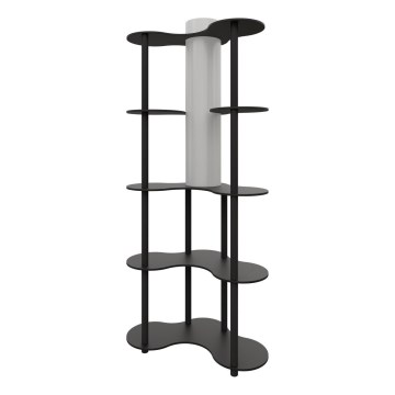 Zwarte staande lamp met planken NOTO 1xE27/40W/230V