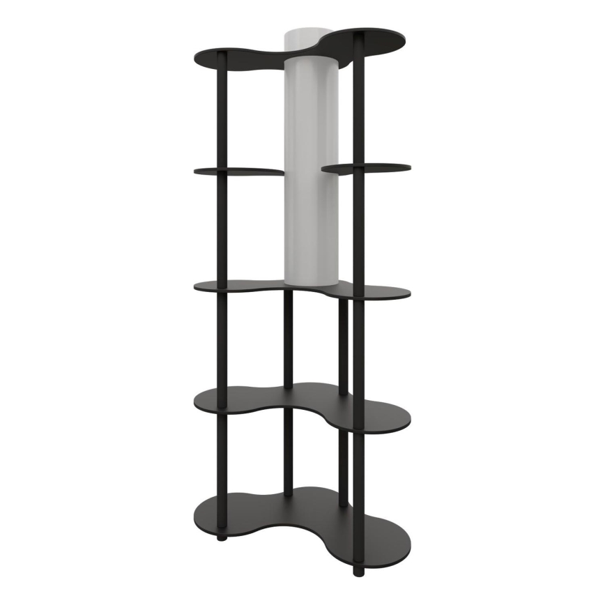 Zwarte staande lamp met planken NOTO 1xE27/40W/230V