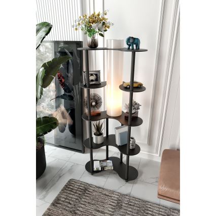 Zwarte staande lamp met planken NOTO 1xE27/40W/230V
