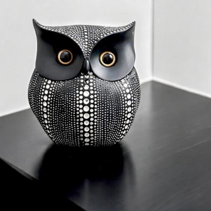Zwarte tafeldecoratie 15 cm