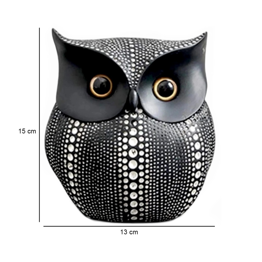 Zwarte tafeldecoratie 15 cm