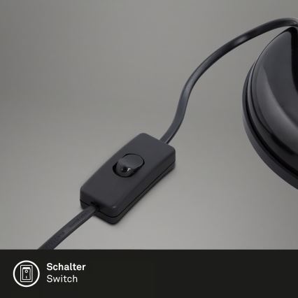 Zwarte tafellamp 1xE14/25W/230V