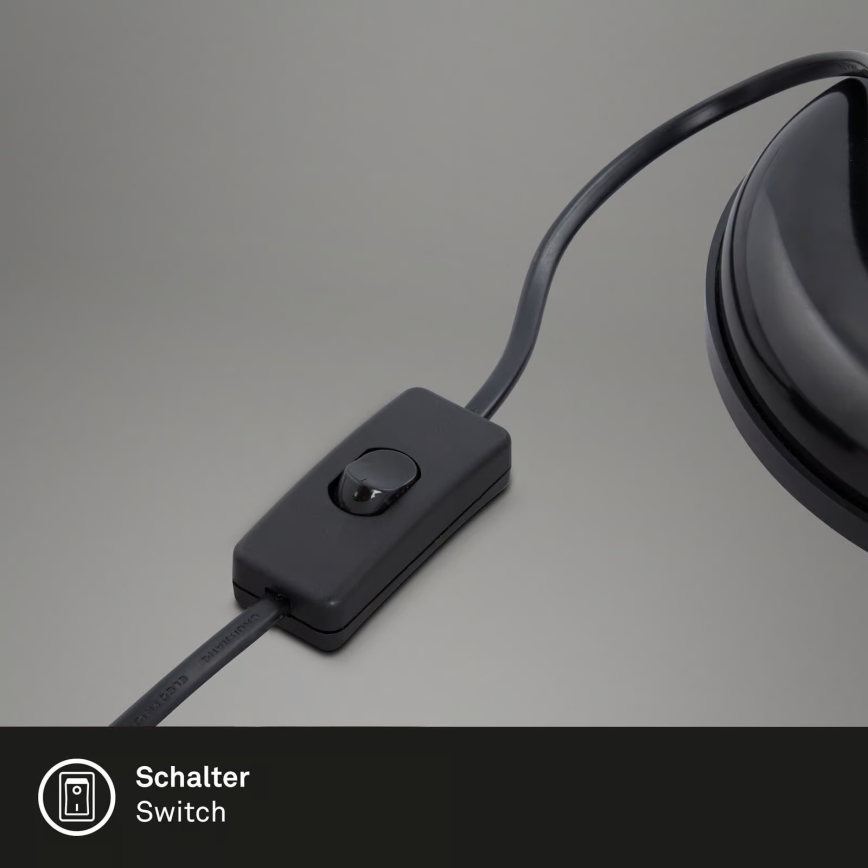 Zwarte tafellamp 1xE14/25W/230V