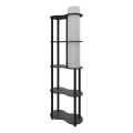 Zwarte vloerlamp met planken NOTO 1xE27/40W/230V