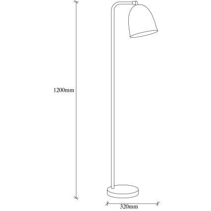 Zwarte vloerlamp TATTOO 1xE27/40W/230V