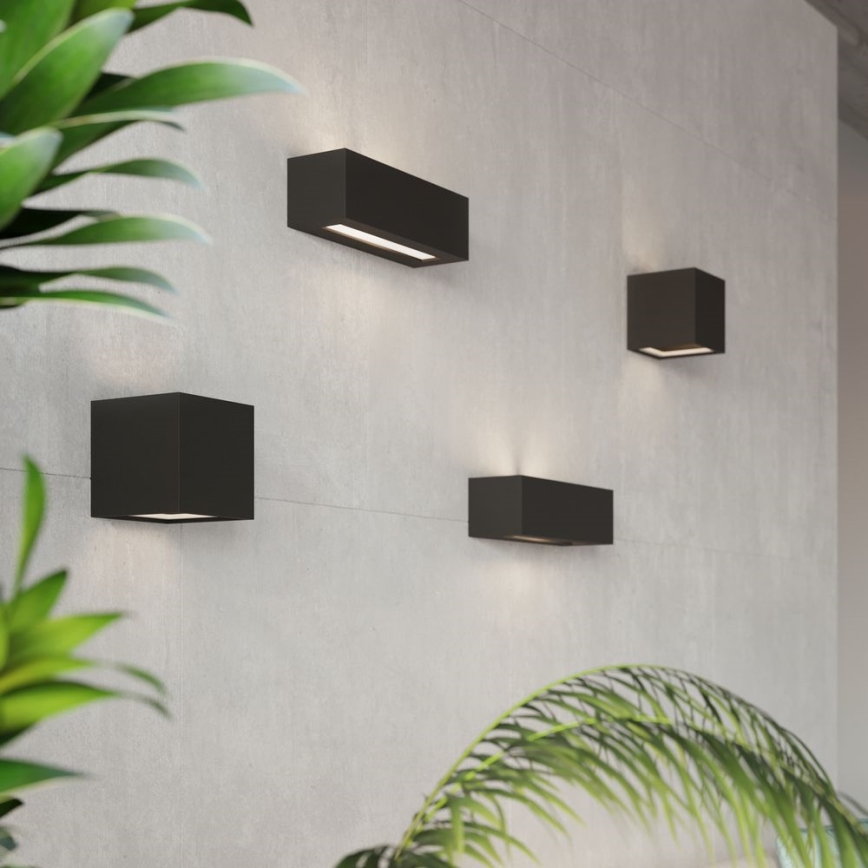 Zwarte Wandlamp VEGA 1x E27 / 60W / 230V