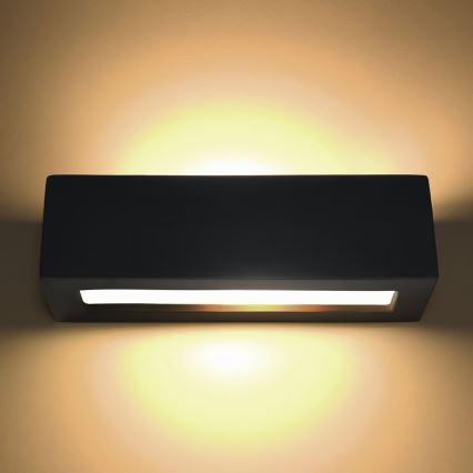 Zwarte Wandlamp VEGA 1x E27 / 60W / 230V