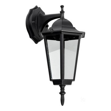 Zwarte Wandlamp voor buiten 1x E27 / 60W / 230V IP44