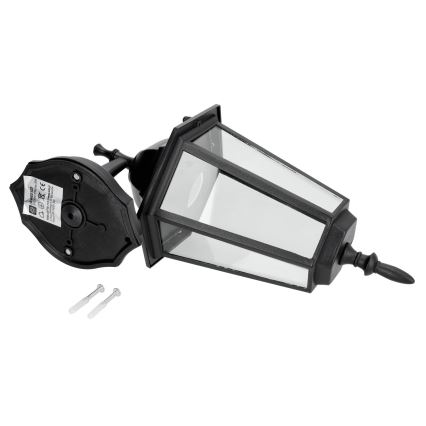 Zwarte Wandlamp voor buiten 1x E27 / 60W / 230V IP44