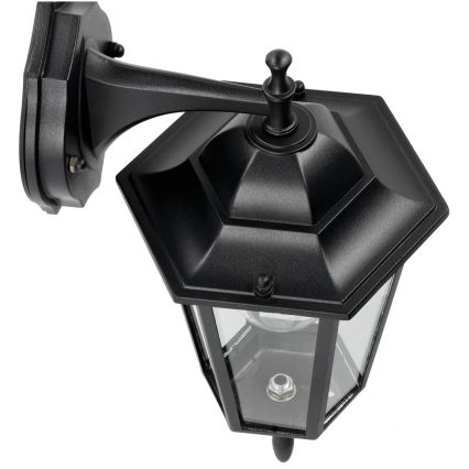 Zwarte Wandlamp voor buiten 1x E27 / 60W / 230V IP44