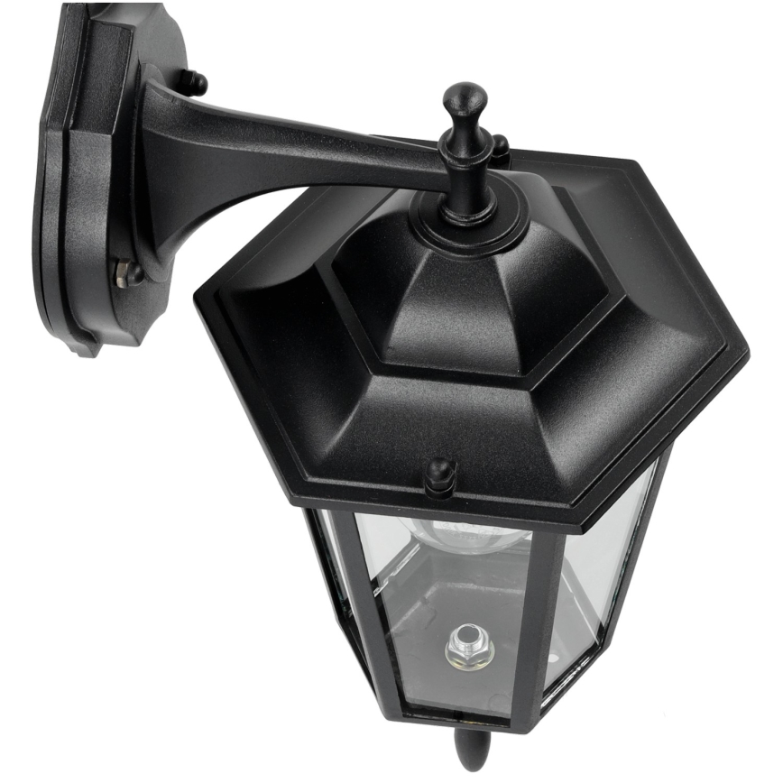 Zwarte Wandlamp voor buiten 1x E27 / 60W / 230V IP44
