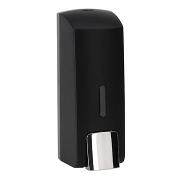 Zwarte zeepdispenser 6,5 x 18,5 cm